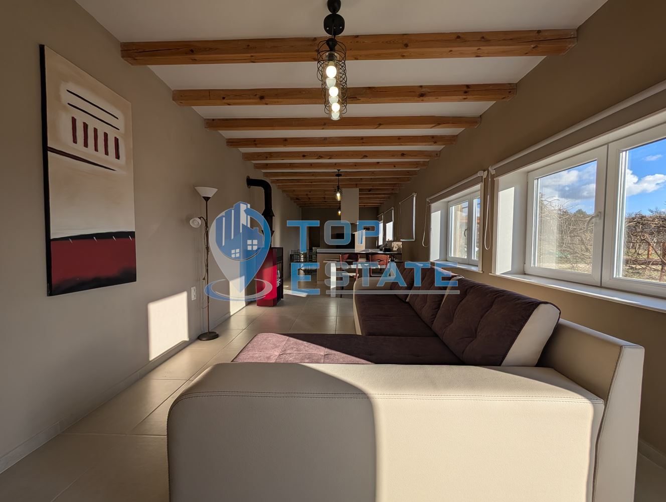 Реновирана тухлена къща с красива панорама и басейн в село Садина-0 Реновирана тухлена къща с красива панорама и басейн в село Садина - 0