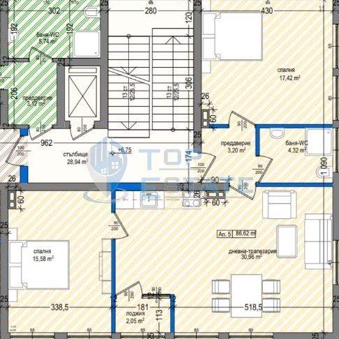 Тристаен тухлен апартамент в град Павликени, област Велико Търново - 0