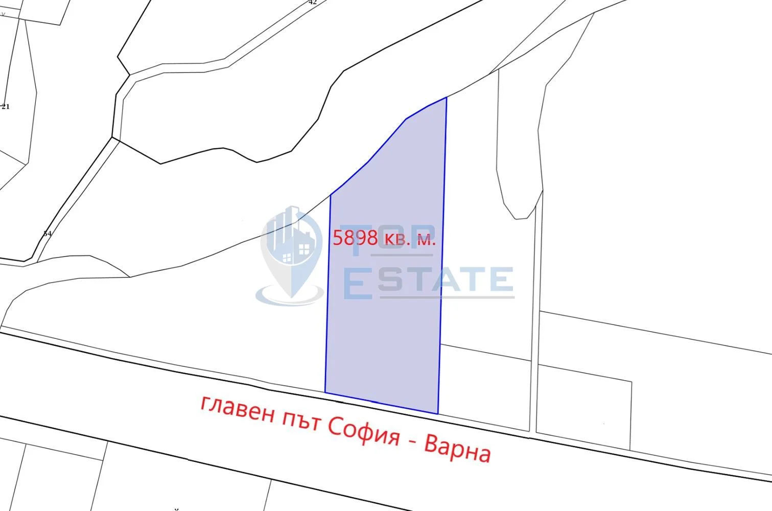 Голям парцел с лице към главен път-0 Голям парцел с лице към главен път - 0