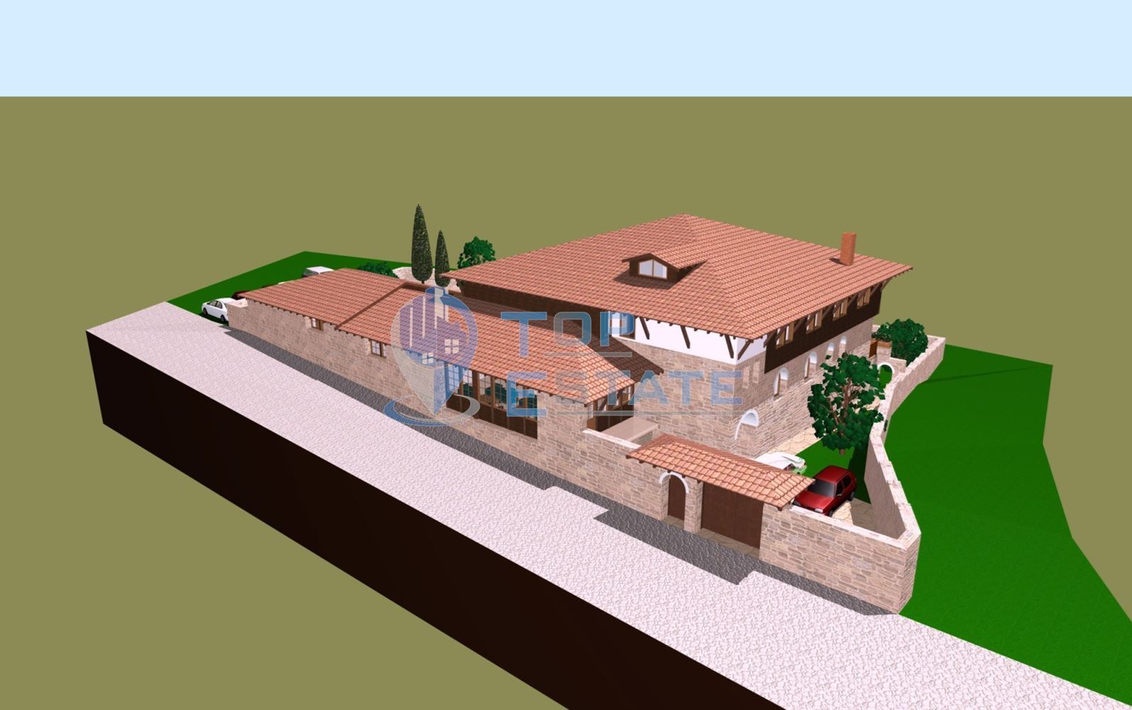 Парцел в регулация с проект за къща за гости в село Арбанаси-0 Парцел в регулация с проект за къща за гости в село Арбанаси - 0