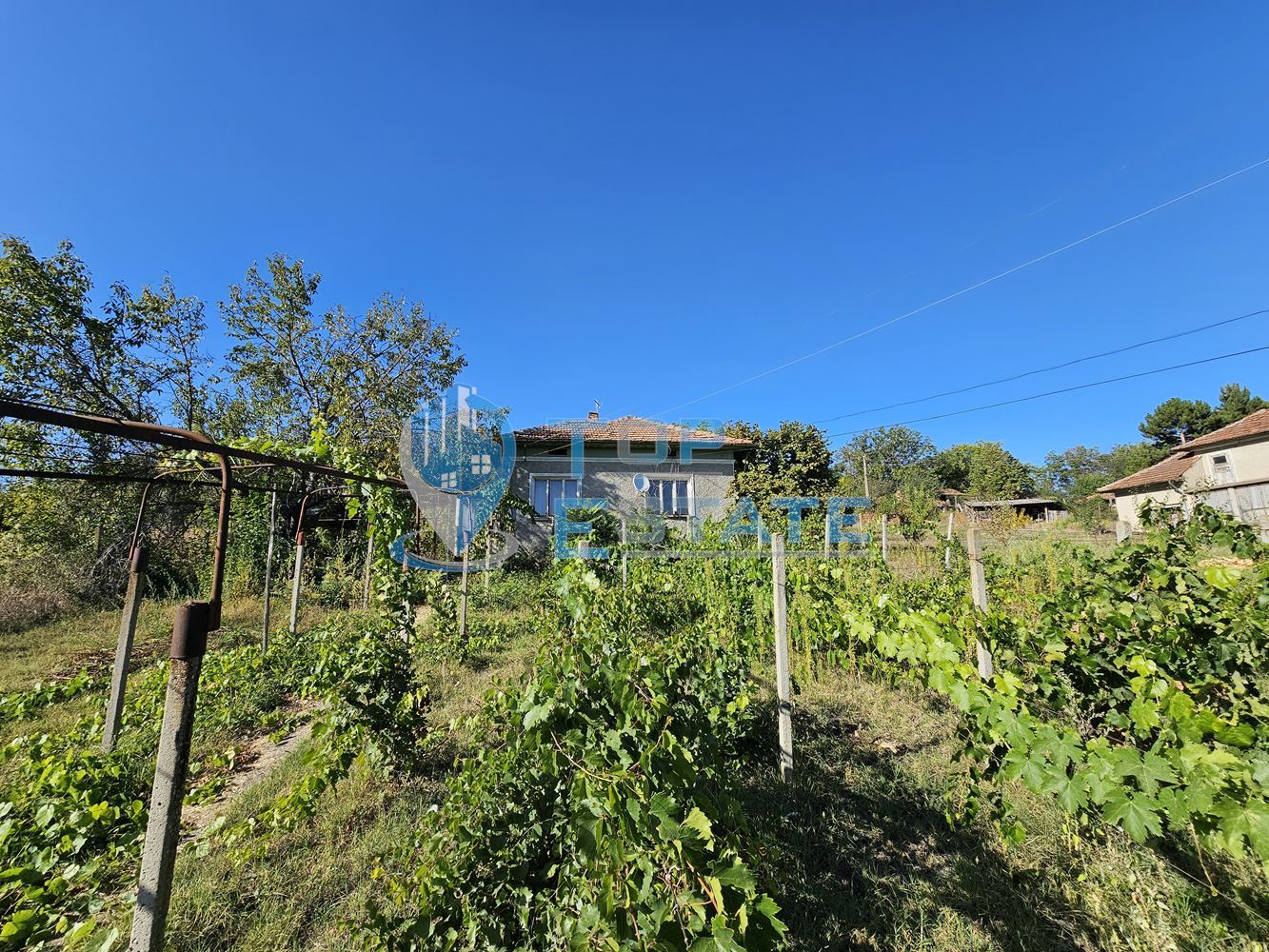 Тухлена къща с вътрешна тоалетна, гараж и голям двор в село Българско сливово, област В. Търново - 0