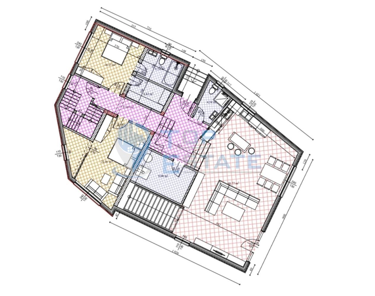 Двуетажна къща на груб строеж с втора къща и басейн с панорама в село Леденик - 0
