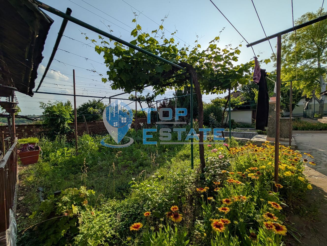 Едноетажна къща с множество стопански постройки и голям двор в село Хаджидимитрово - 0