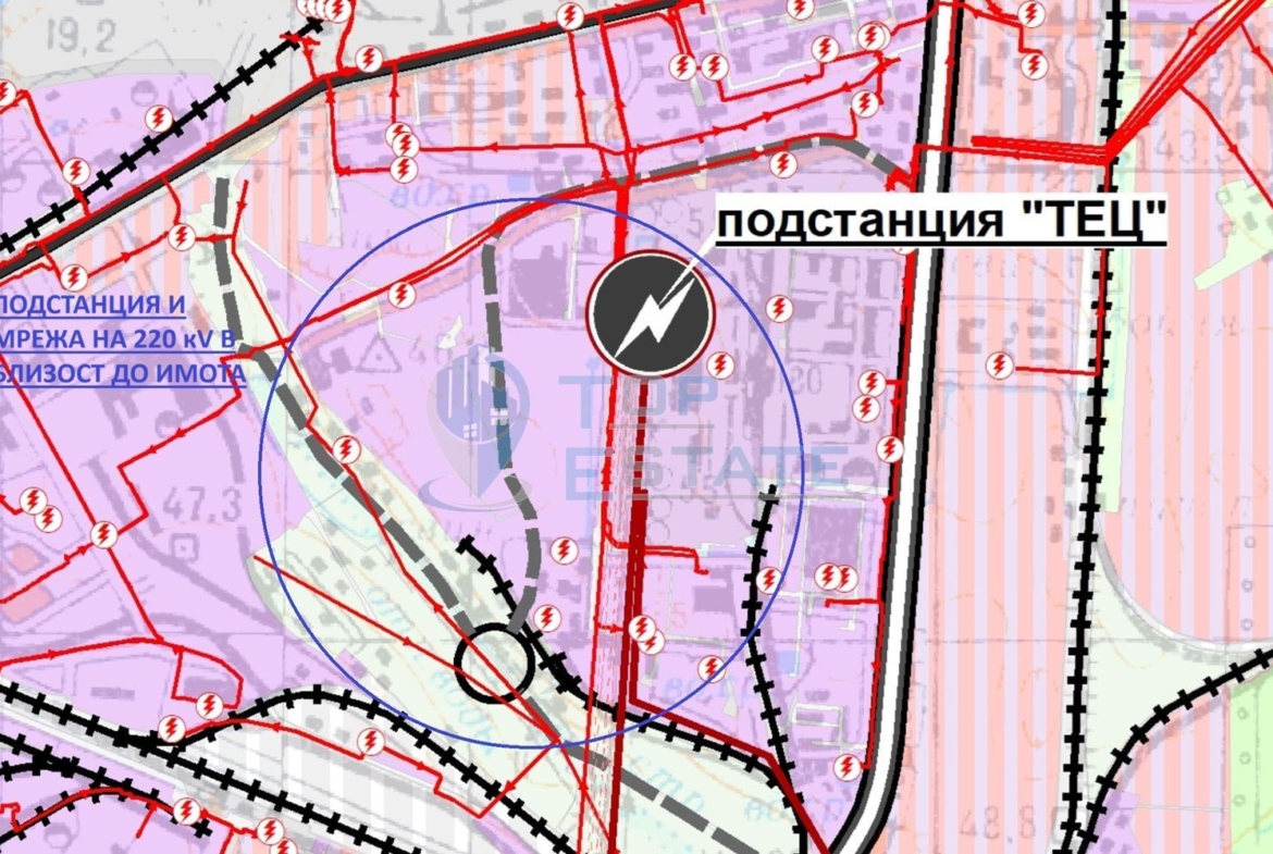 Голяма парцел за промишлено строителство в промишлена зона Изток, град Русе в близост до Дунав мост - 0