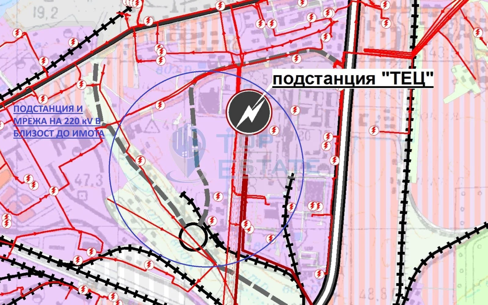 Голяма парцел за промишлено строителство в промишлена зона Изток, град Русе в близост до Дунав мост - 0
