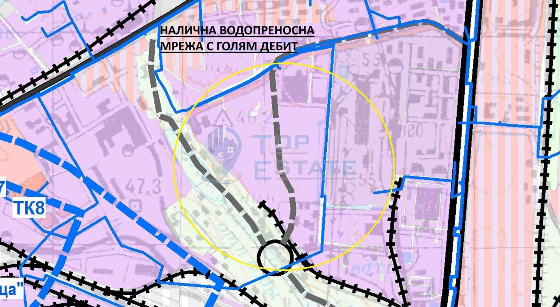 Голяма парцел за промишлено строителство в промишлена зона Изток, град Русе в близост до Дунав мост - 0