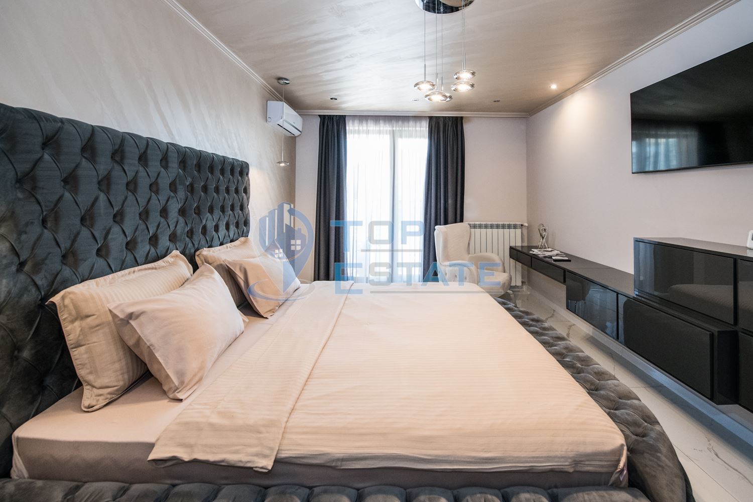 Двустаен, новопостроен, луксозен, газифициран апартамент с надземно паркомясто под наем в квартал Бузлуджа, град Велико Търн - 0