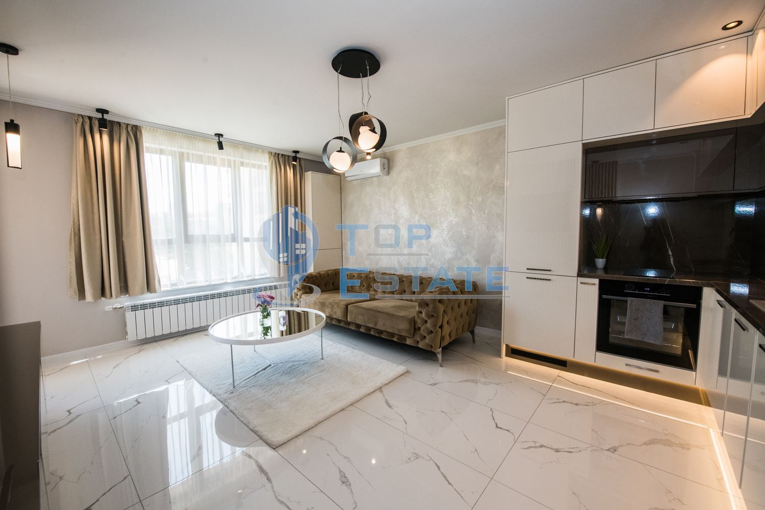 Двустаен, новопостроен, луксозен, газифициран апартамент с надземно паркомясто под наем в квартал Бузлуджа, град Велико Търн - 0